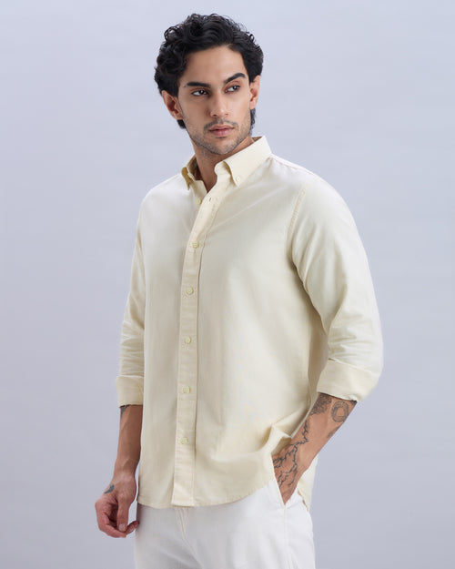 Ivory Cotton-Linen Shirt