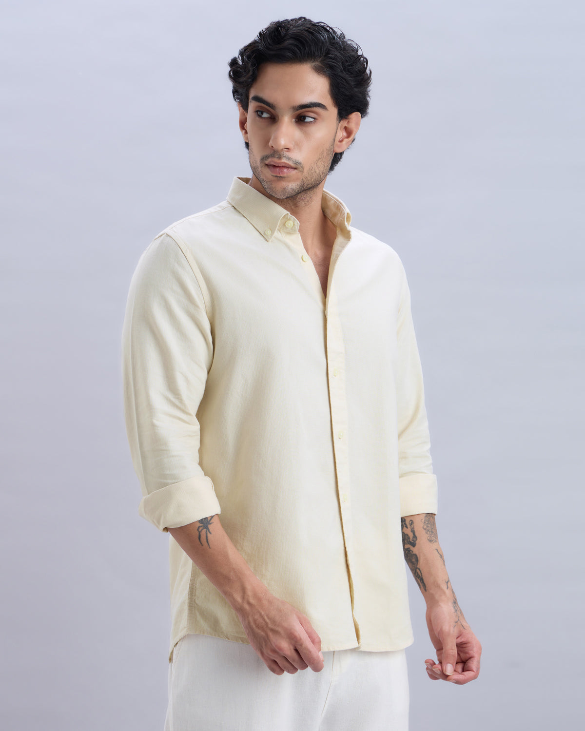 Ivory Cotton-Linen Shirt