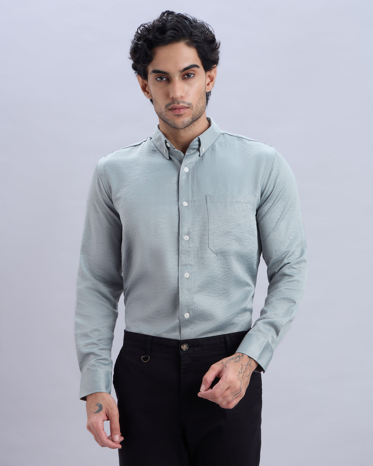 Grey Suede Shirt