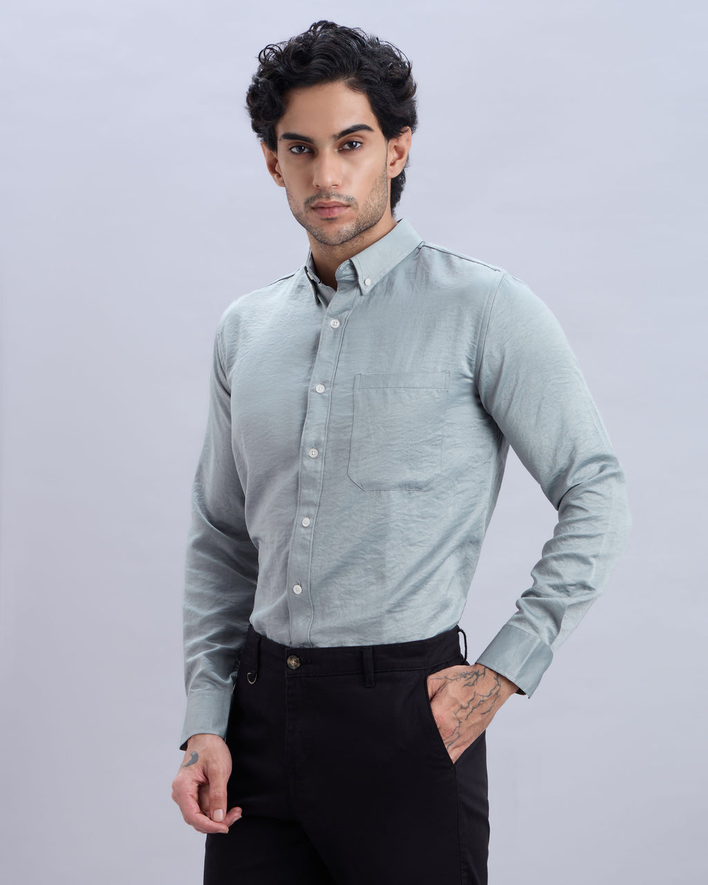 Grey Suede Shirt