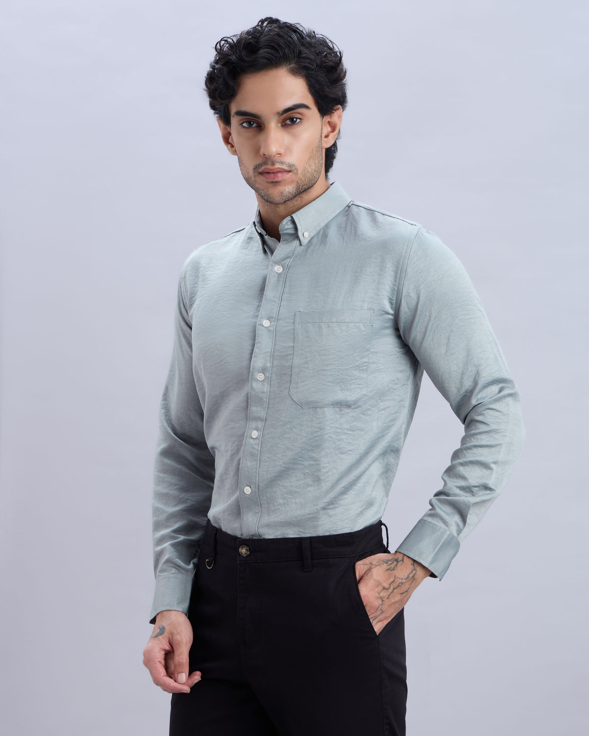 Grey Suede Shirt
