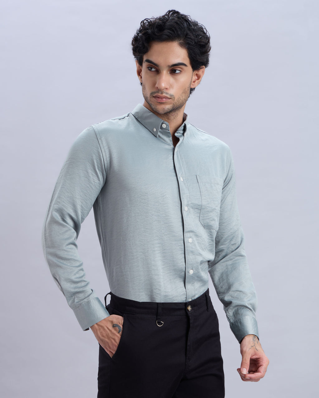 Grey Suede Shirt