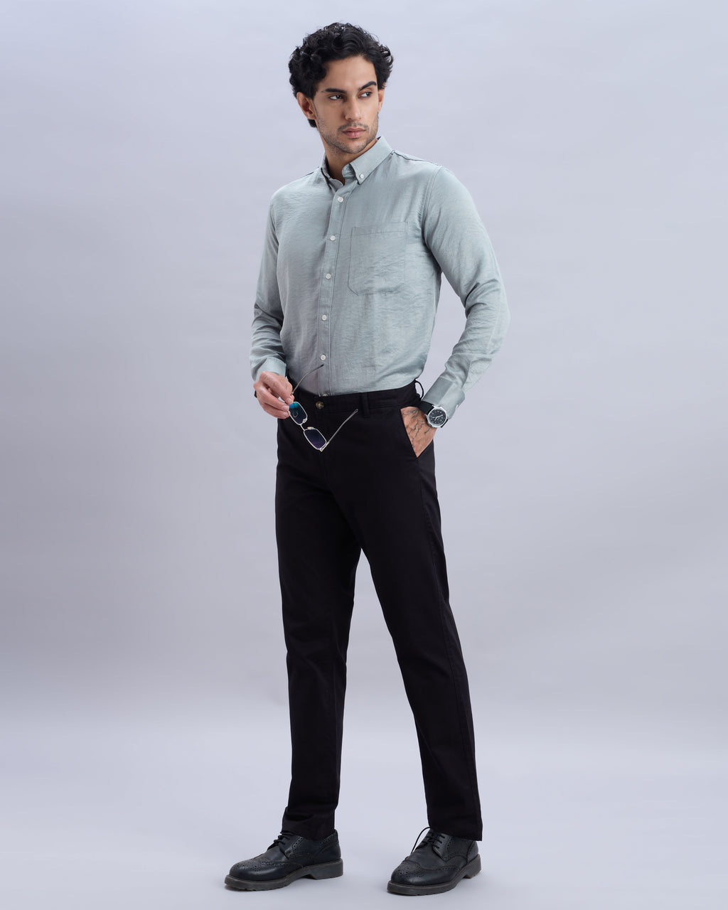 Grey Suede Shirt
