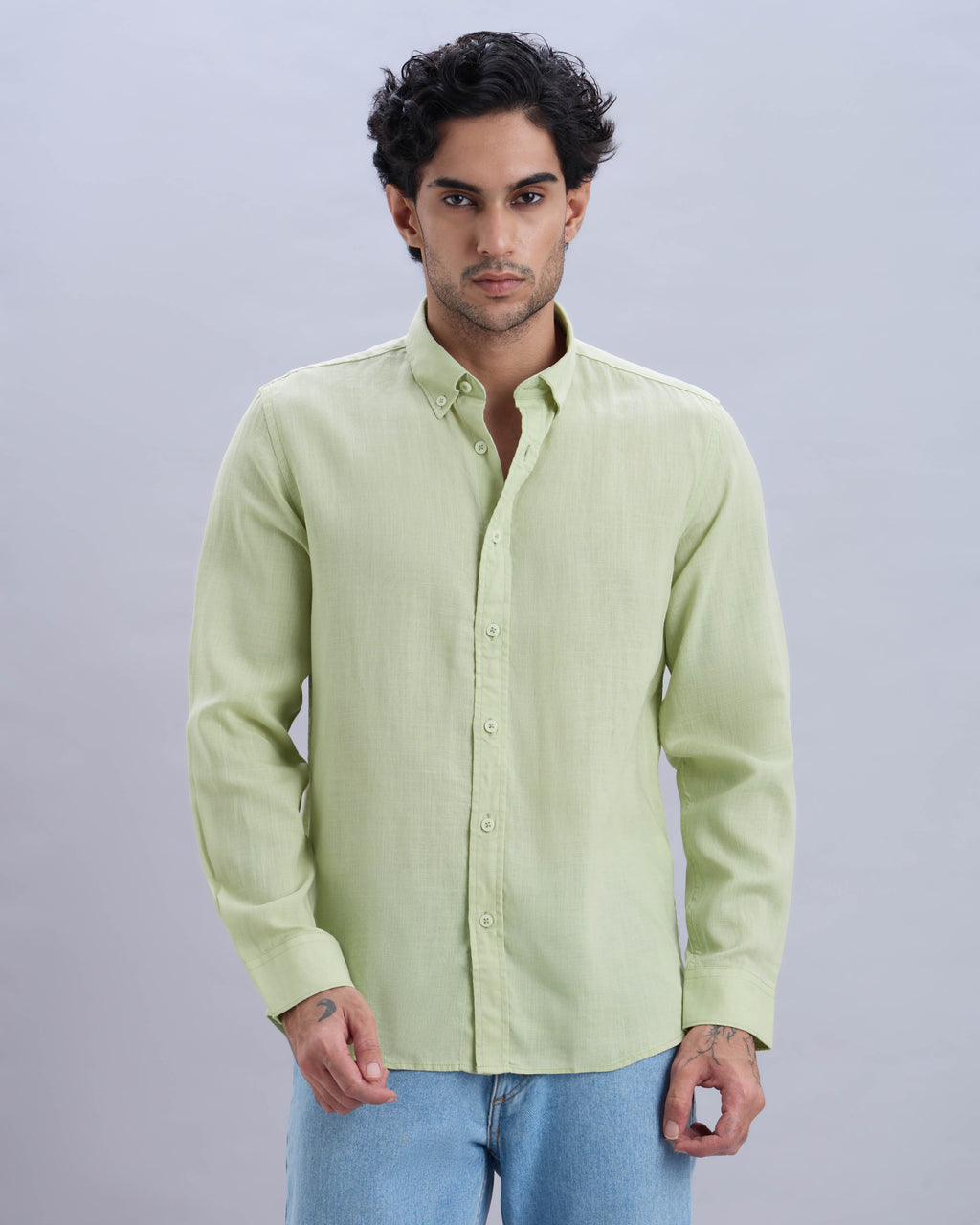 Sage Cotton-Linen Shirt