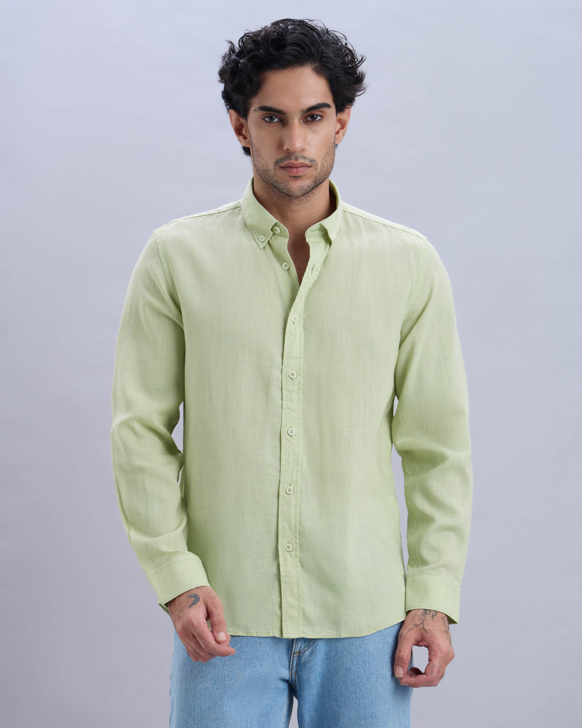 Sage Cotton-Linen Shirt