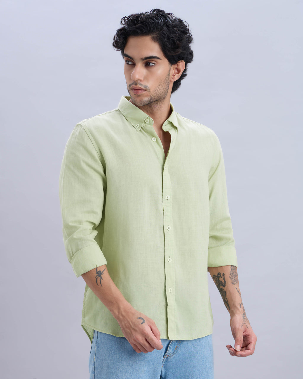 Sage Cotton-Linen Shirt