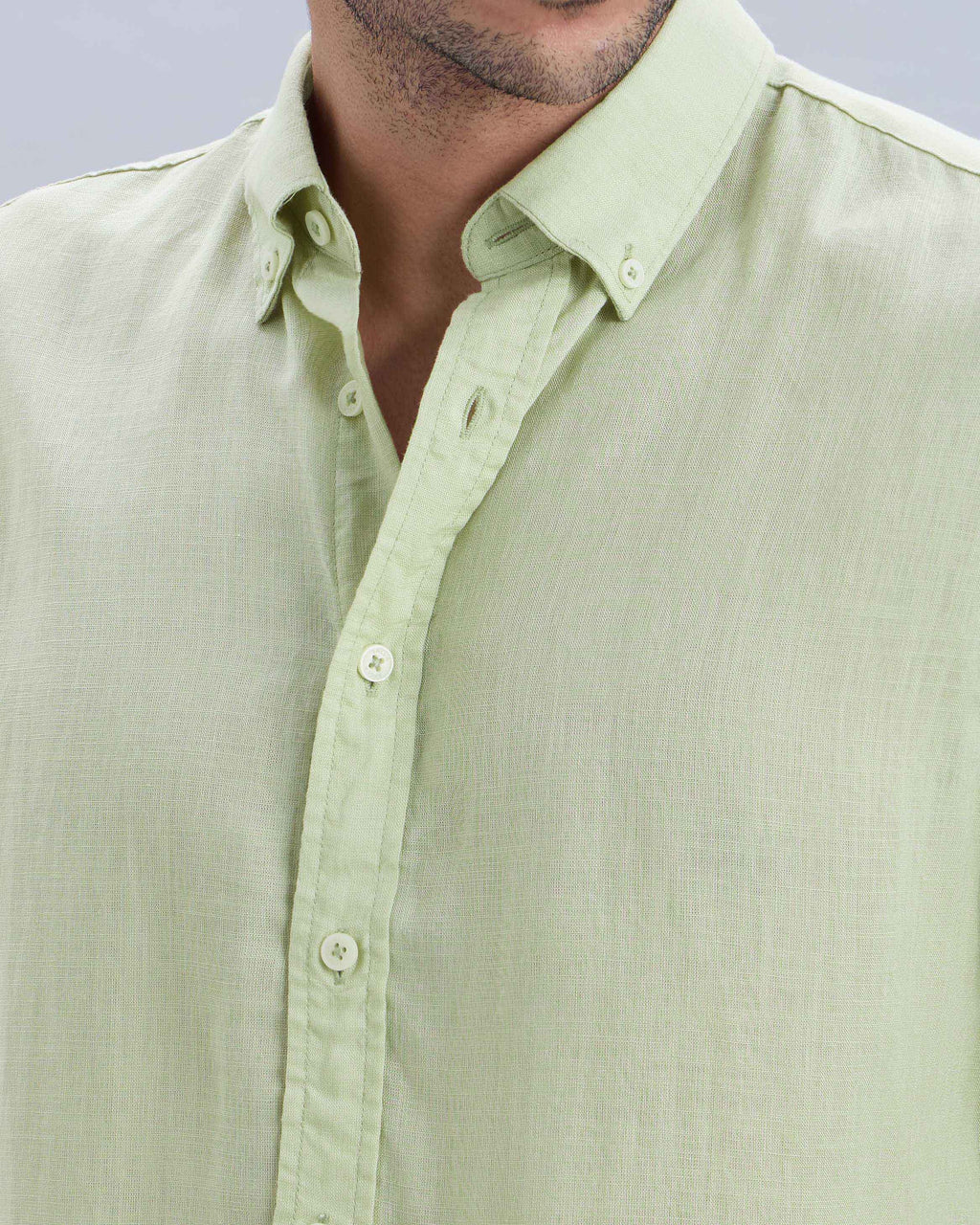 Sage Cotton-Linen Shirt