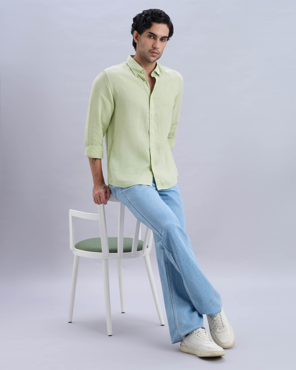 Sage Cotton-Linen Shirt