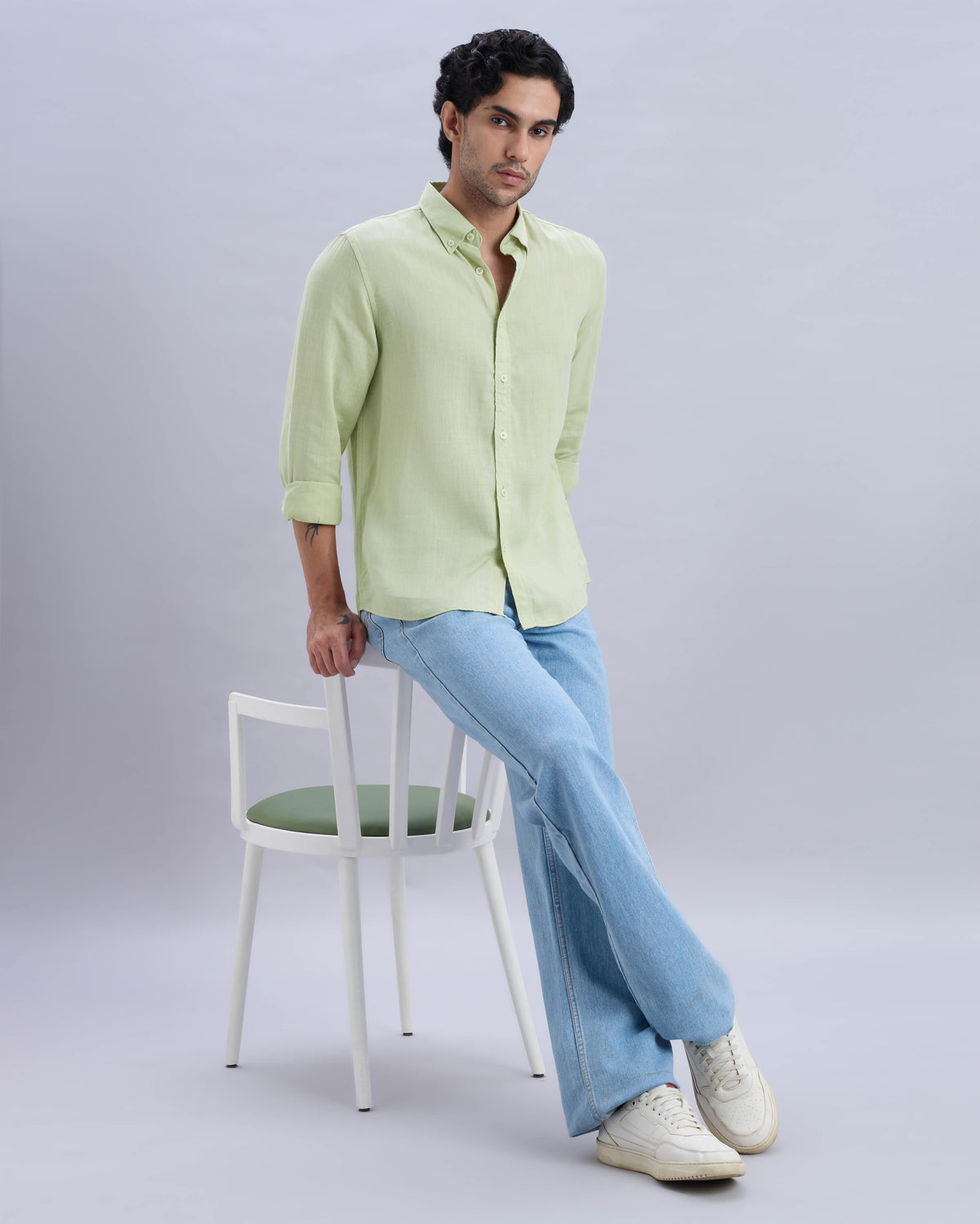 Sage Cotton-Linen Shirt