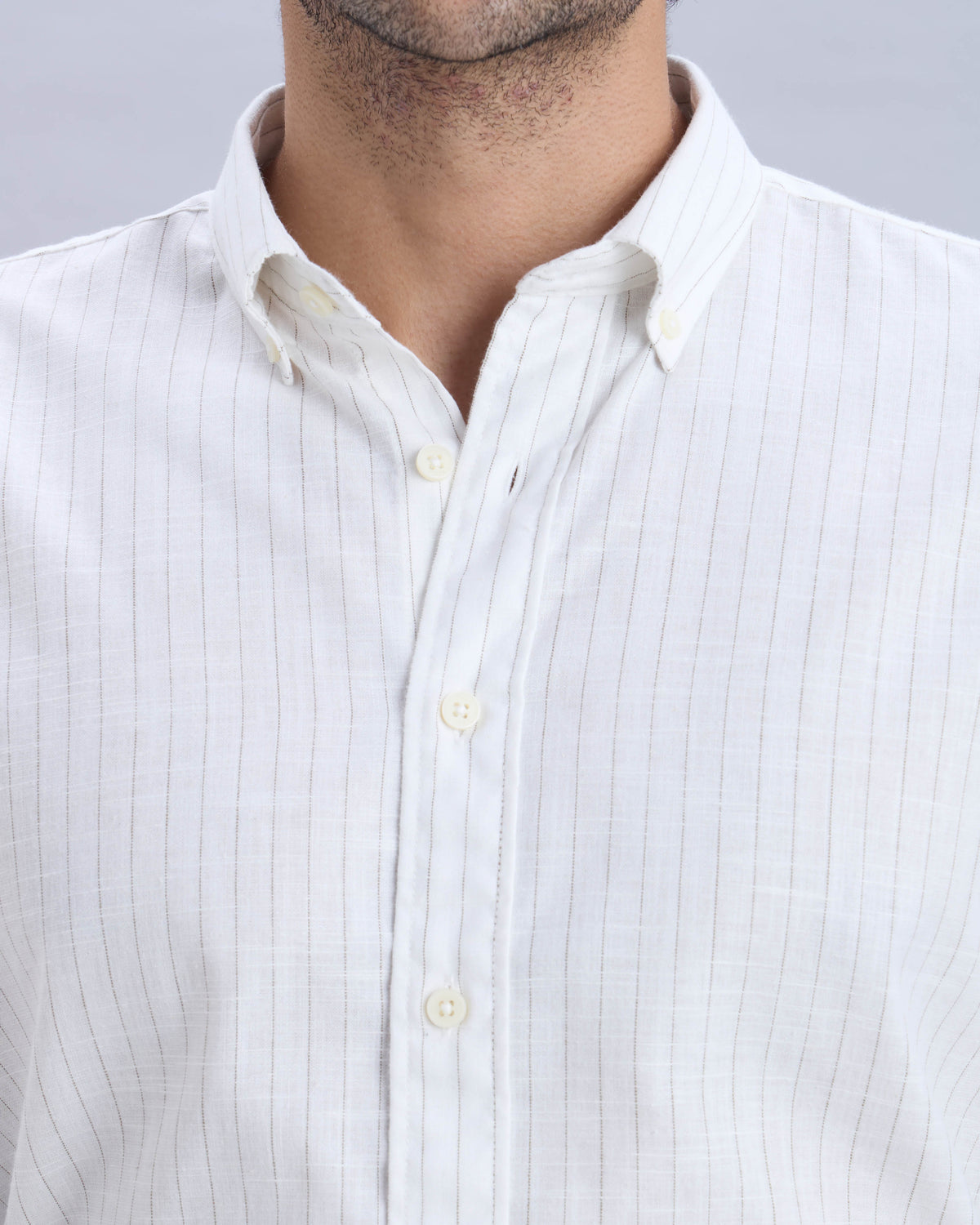Stripes Cotton-Linen Shirt