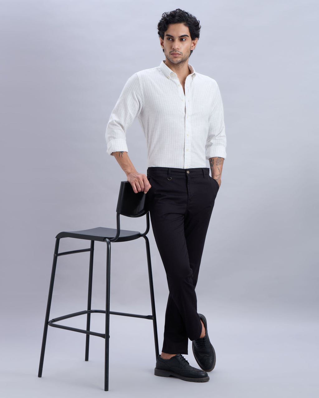 Stripes Cotton-Linen Shirt
