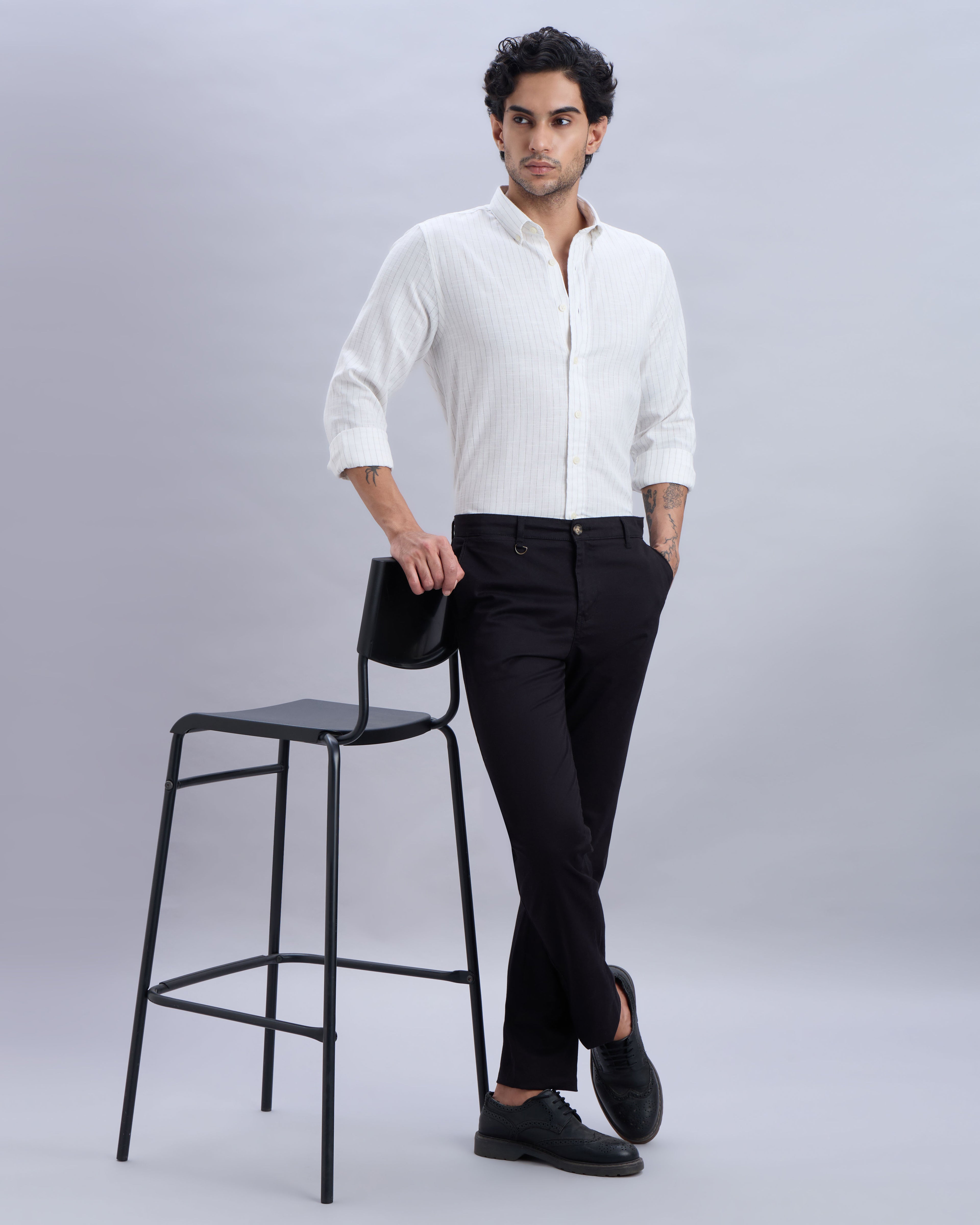Stripes Cotton-Linen Shirt