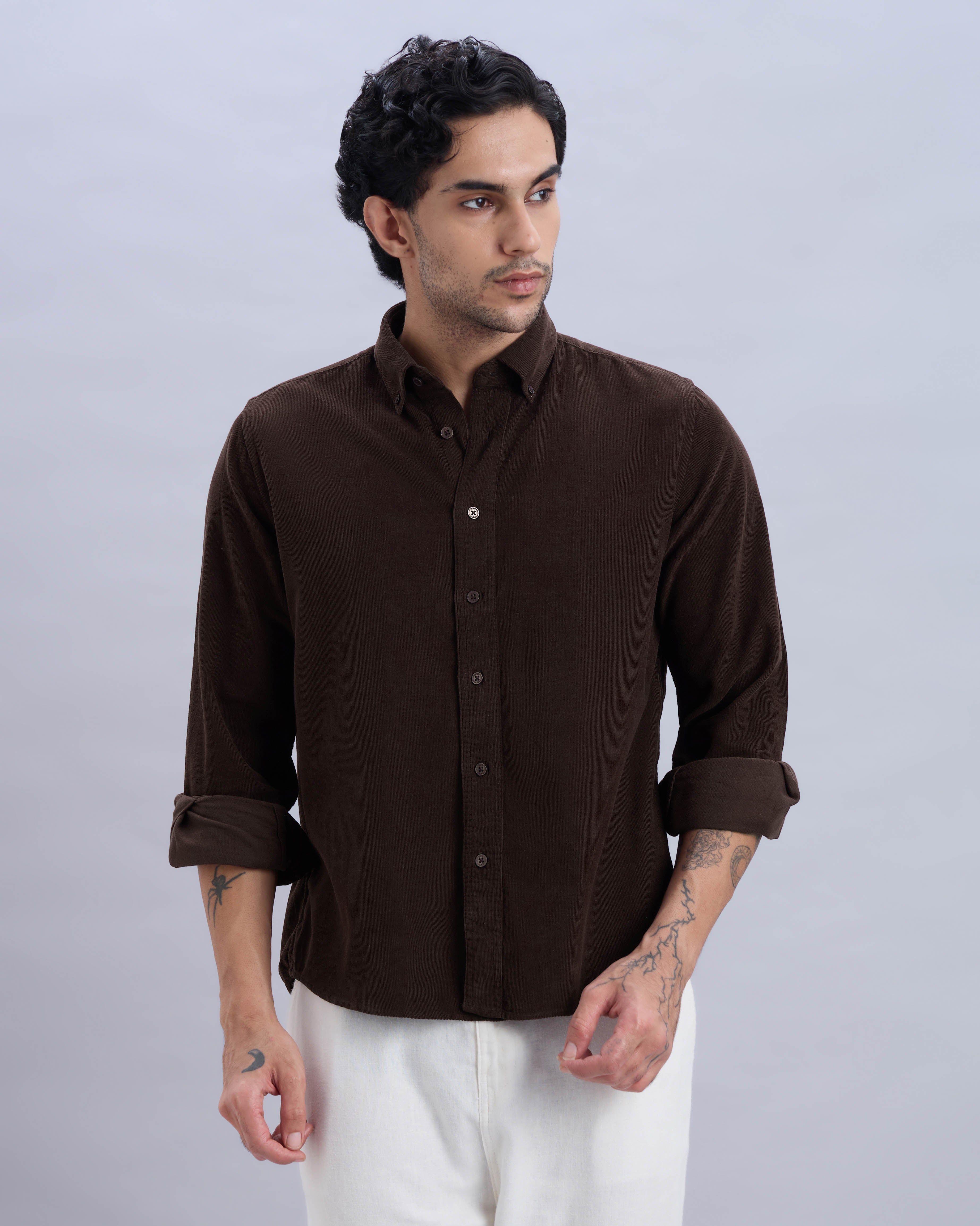 Rust Corduroy Overshirt