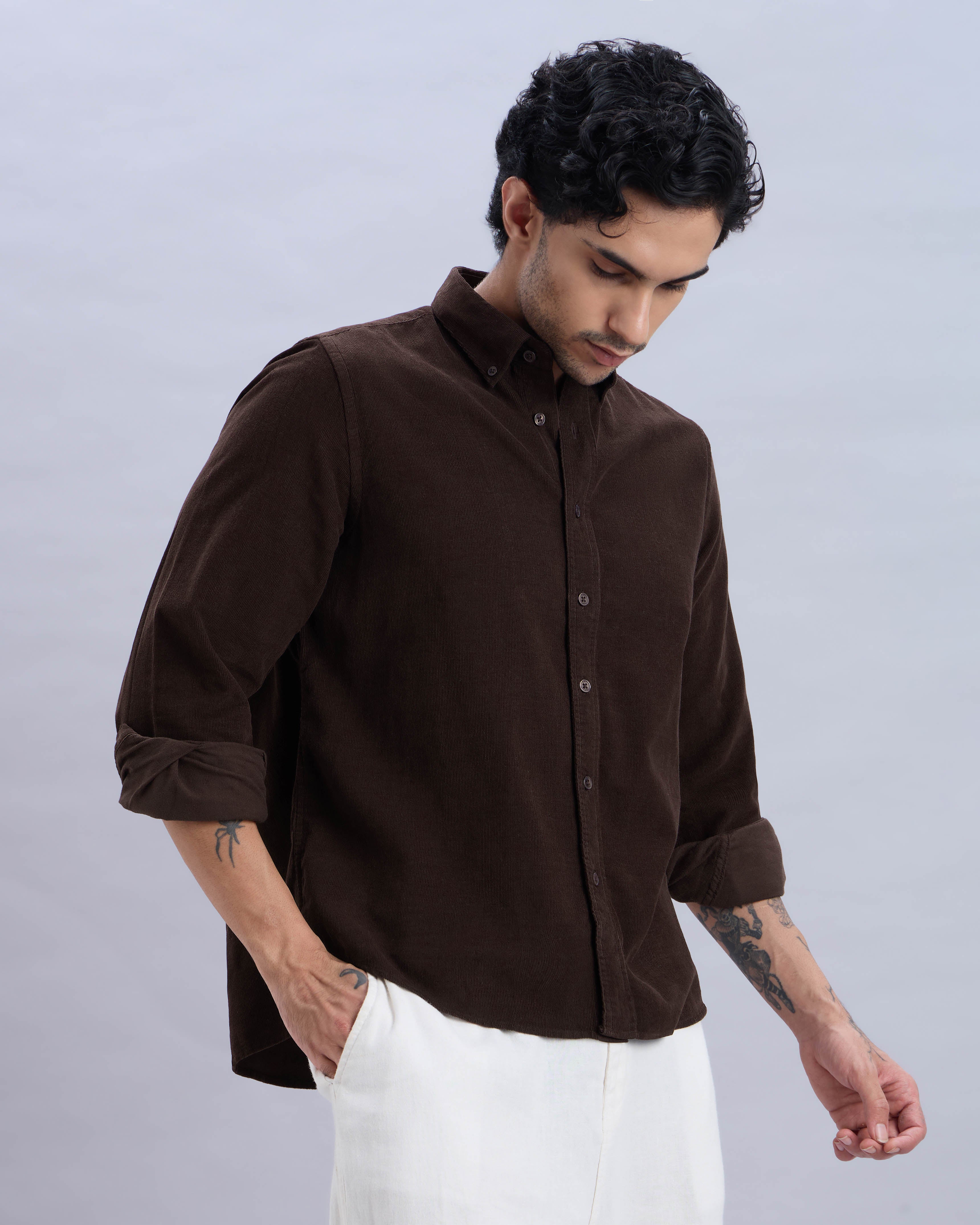 Rust Corduroy Overshirt